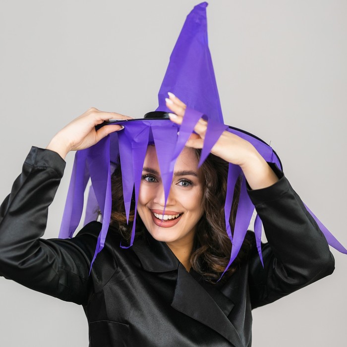 Карнавальная шляпа «Хеллоуин» с диодами, фиолетовый