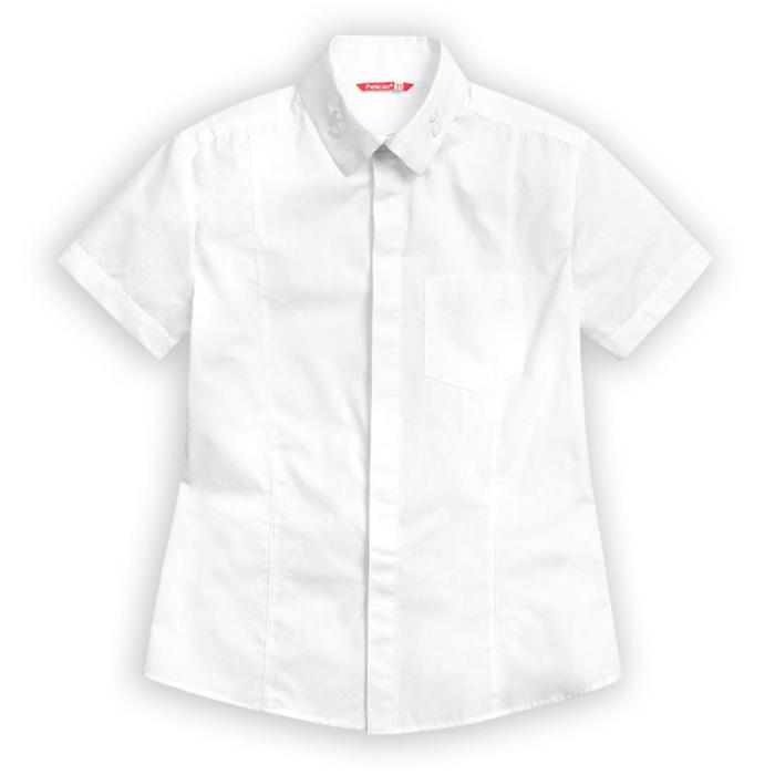 Сорочка верхняя для мальчиков, рост 134 см, цвет белый