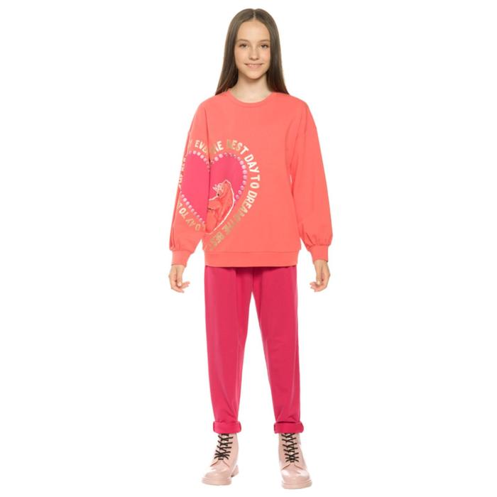 Комплект для девочек, рост 128 см, цвет коралловый куртка для девочек рост 128 см цвет коралловый