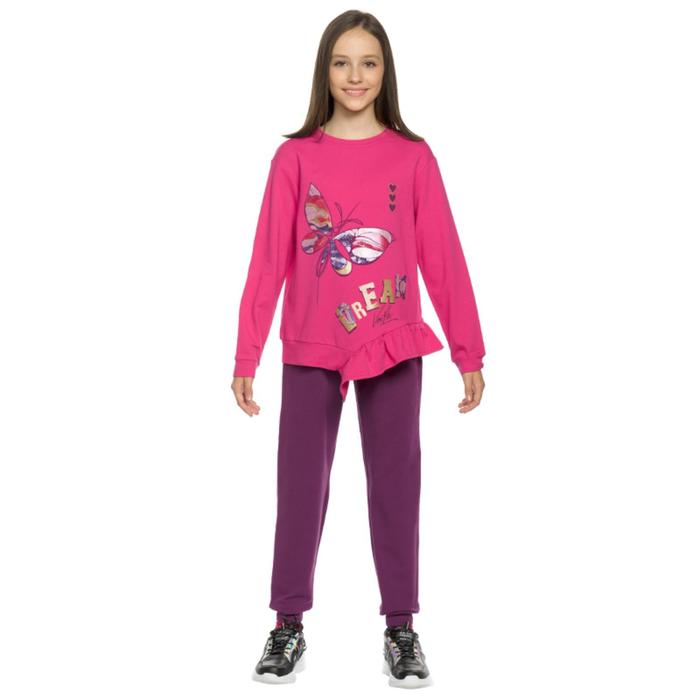 Комплект для девочек, рост 134 см, цвет малиновый куртка для девочек рост 134 см цвет малиновый