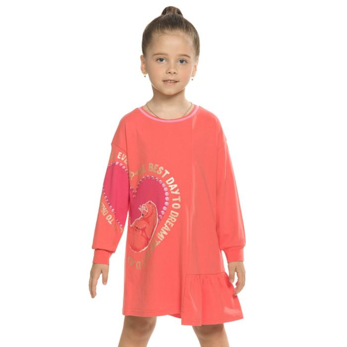 Платье для девочек, рост 86 см, цвет коралловый платье для девочек рост 134 см цвет коралловый