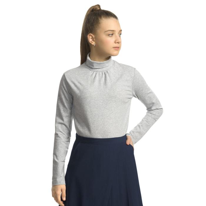 Джемпер для девочек, рост 152 см, цвет светло-серый футболка для девочек рост 152 см цвет светло сиреневый