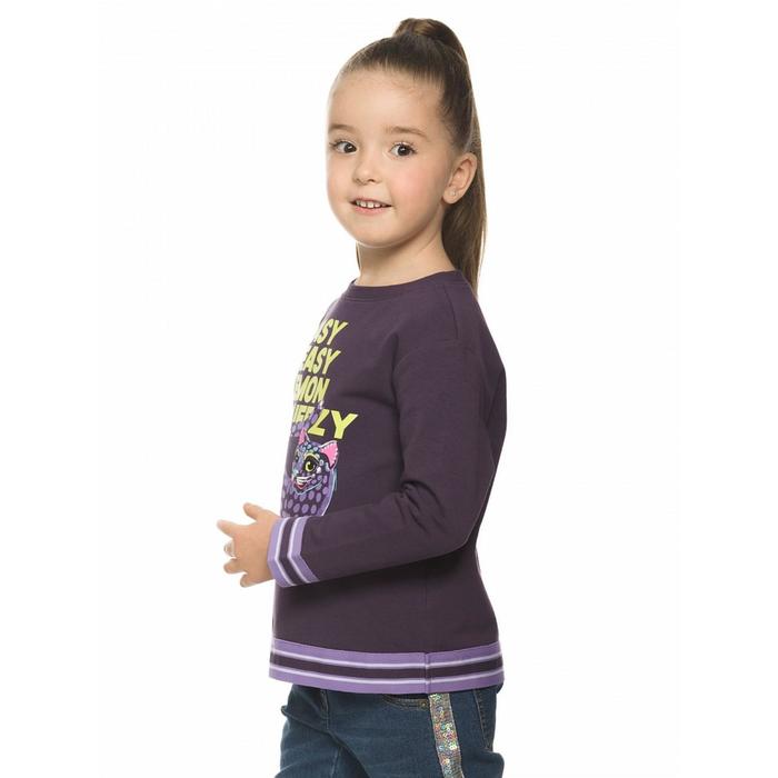 фото Толстовка для девочек, рост 92 см, цвет черничный pelican