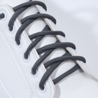 Шнурки для обуви, пара, круглые, d = 5 мм, 110 см, цвет тёмно-серый