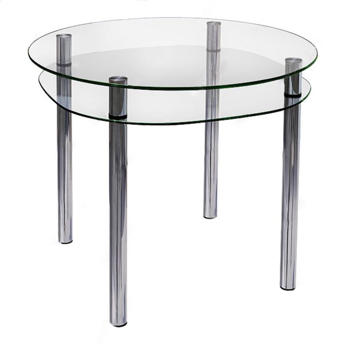 Обеденный стол «Юлий 1» прозрачный, 900 × 900 × 740 мм, стекло, триплекс 4+4 обеденный стол эдгар1 прозрачный 1150 × 660 × 740 мм стекло триплекс 5 5