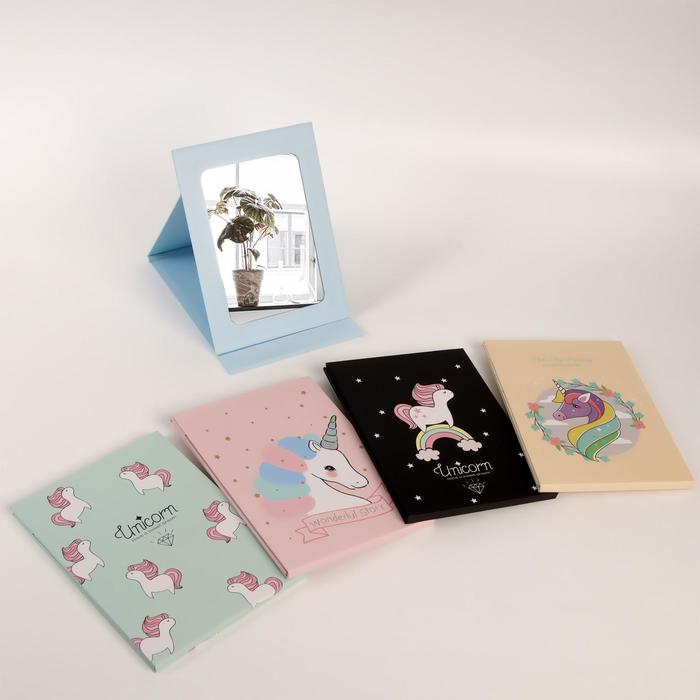 Зеркало настольное, зеркальная поверхность 10,6 × 16,7 см, рисунок МИКС