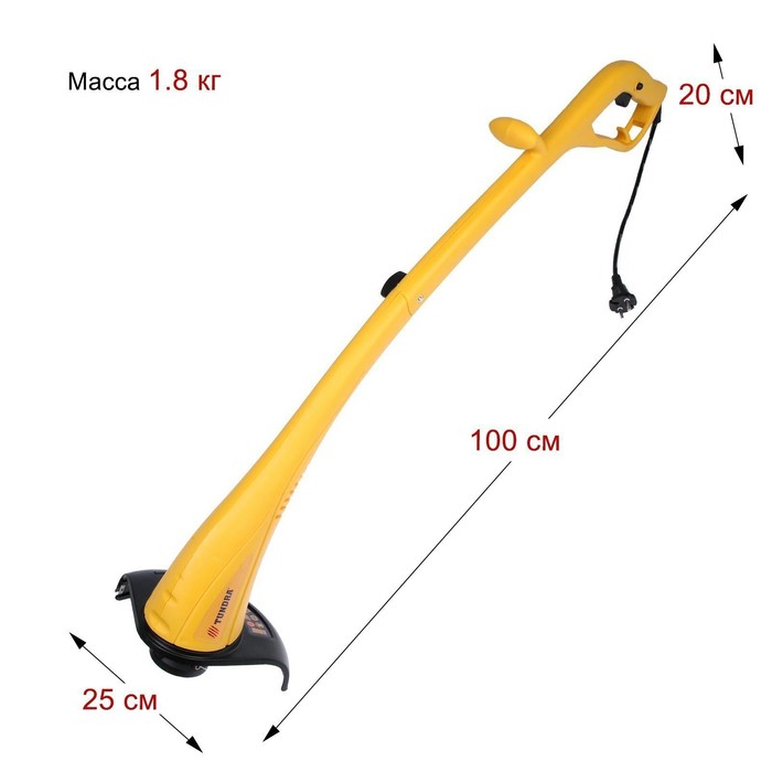 фото Электротриммер тундра, разборная штанга, катушка полуавтомат, скос 230 мм, 350 вт