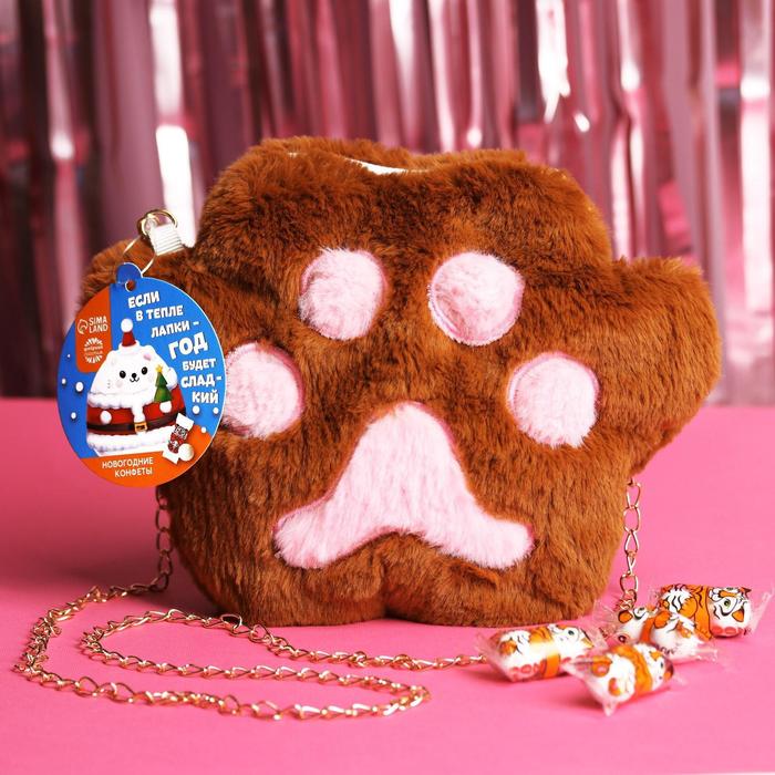 фото Подарочный набор «год будет сладкий» конфеты (200 г.), сумка-лапка фабрика счастья
