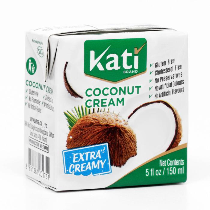 Кокосовый крем для приготовления блюд KATI, 85% мякоти, растительные жиры 24%, 150 мл