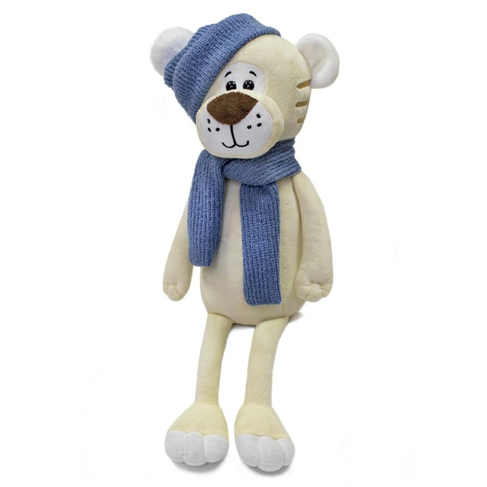 фото Мягкая игрушка «тигр мартин в синей шапке и шарфике», 25 см kult of toys