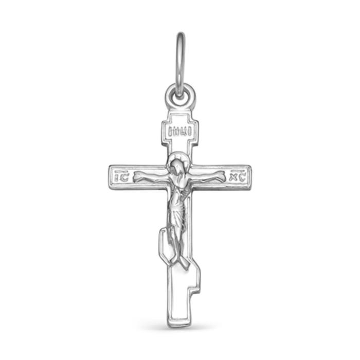 фото Подвеска посеребрение "православный крест" 51-01164, цвет серебро нордика