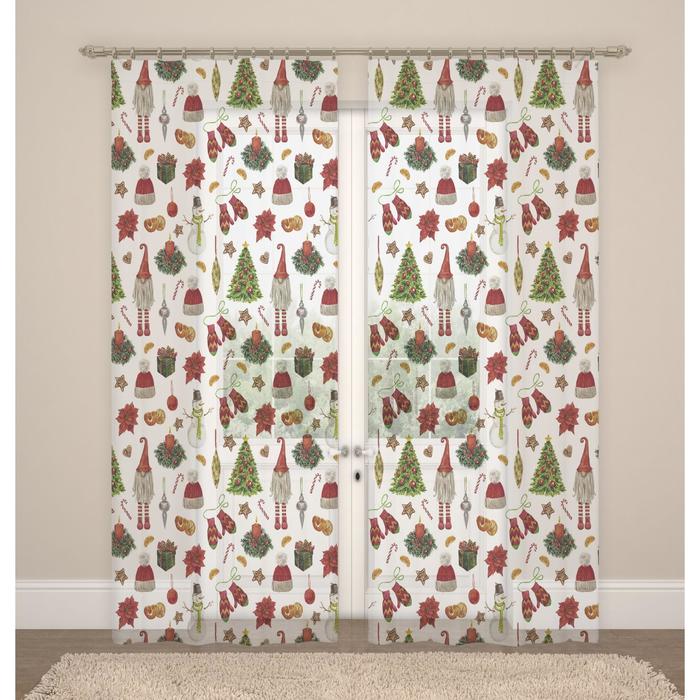 Фототюль, размер 145x260 см, 2 шт