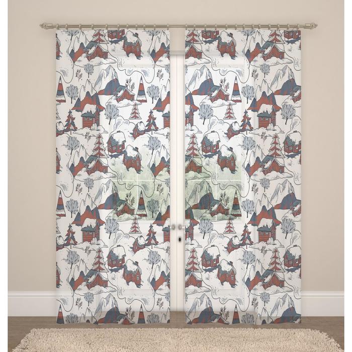 Фототюль, размер 145x260 см, 2 шт