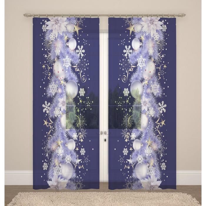 Фототюль, размер 145x260 см, 2 шт