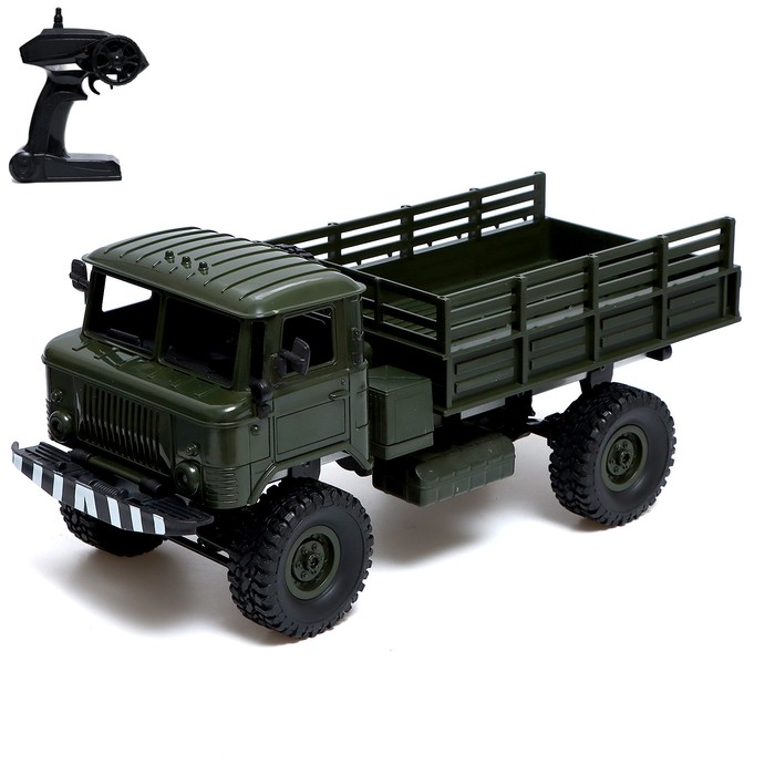 

Грузовик радиоуправляемый «Газон», полный привод 4WD, работает от аккумулятора, цвет зелёный