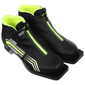 Ботинки лыжные TREK Soul Comfort 1 NN75, цвет чёрный, лого лайм неон, размер 39 от Сима-ленд