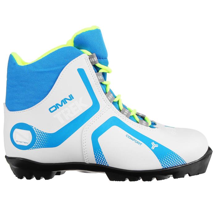фото Ботинки лыжные trek omni 5 nnn, цвет белый, лого синий, размер 35