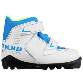 Ботинки лыжные TREK Snowrock, SNS, искусственная кожа, цвет белый/синий, лого синий/серебристый, размер 28 Ош