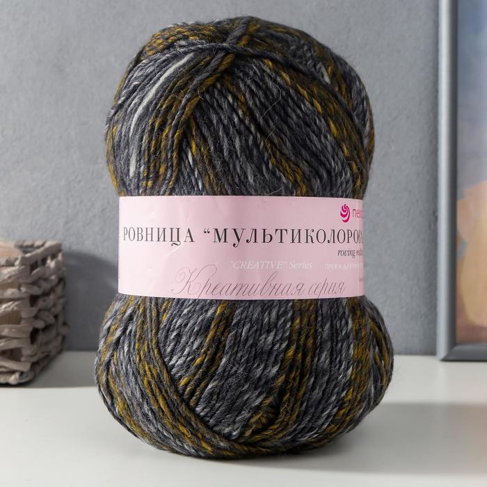 

Пряжа "Ровница Мультиколоровая" 50% шерсть, 50% акрил 400м/200гр (1142 М)