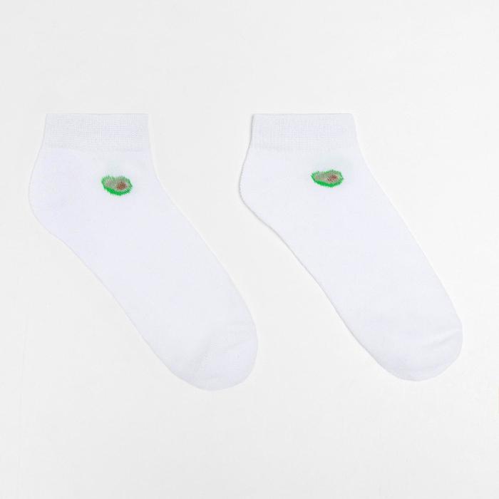 Носки детские укороченные «Авокадо» цвет белый, размер 18-20