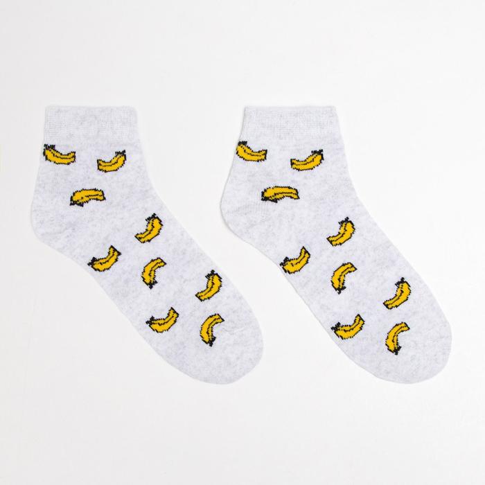 Носки детские «Бананы» цвет серый, размер 18-20