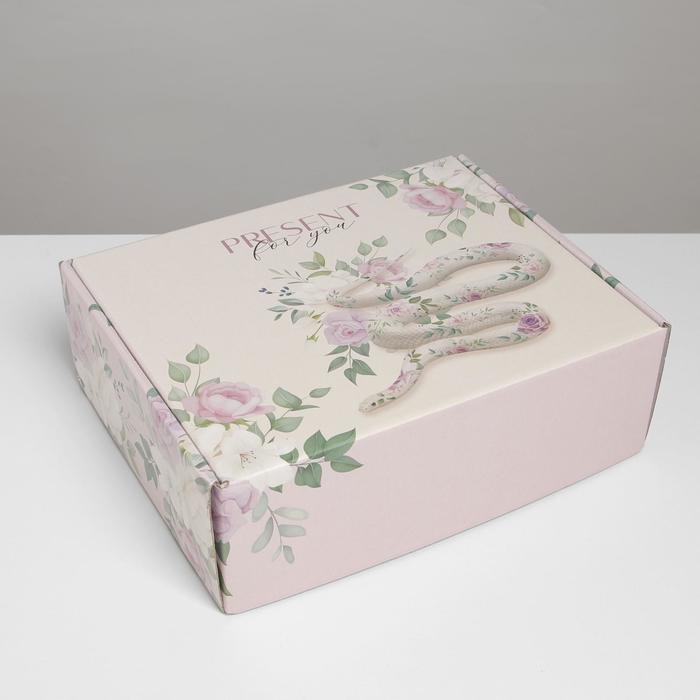 Коробка подарочная складная, упаковка, «Змея», 27 х 21 х 9 см подарочная коробка двусторонняя gift 27 х 21 х 9 см