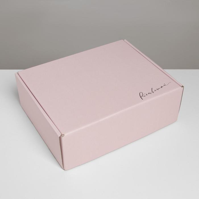 Коробка подарочная складная, упаковка, «Розовый», 27 х 21 х 9 см коробка складная желтая 27 х 21 х 9 см
