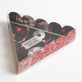 

Коробка для кондитерских изделий с PVC крышкой Marshmallow, 18 × 18 × 4 см