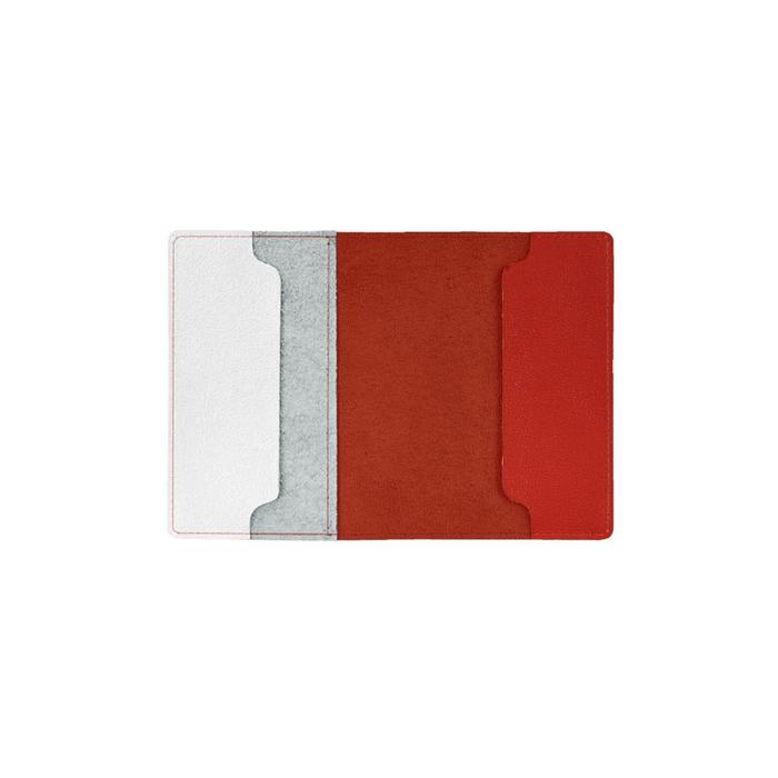 

Обложка на паспорт комбинированная "Кошечки", красная белая вставка