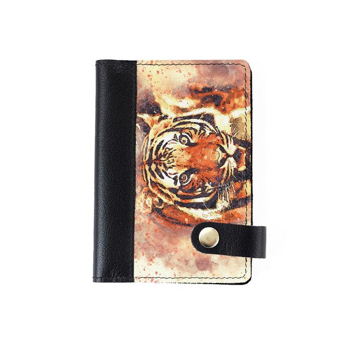 Обложка на автодокументы на кнопке комбинированная 