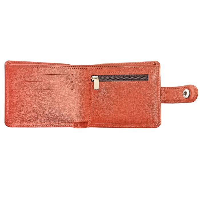 Портмоне комбинированный с обработанными краями "Космонавт кот", рыжий рыжая вставка 7332589