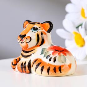 

Тигр "Сережа", 4,5х6 см, гжель, цветной
