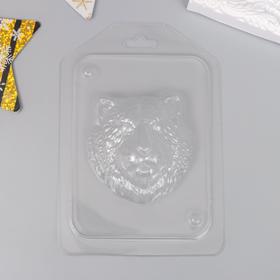 Пластиковая форма 'Морда тигра средняя 2D' 7х6,5 см Ош