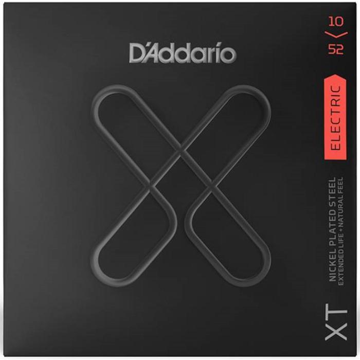 Струны для электрогитары D'Addario XTE1052 XT никелированные, 10-52, с покрытием