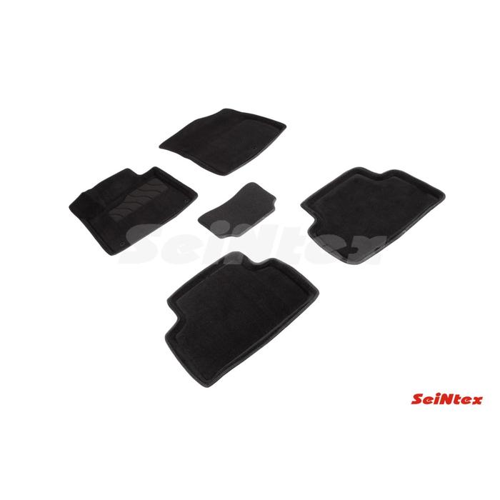 Коврики 3D для KIA Sorento IV, 5 seats, 2020-н.в, черные , комплект коврики 3d для kia sorento prime 2015 2020 черные комплект