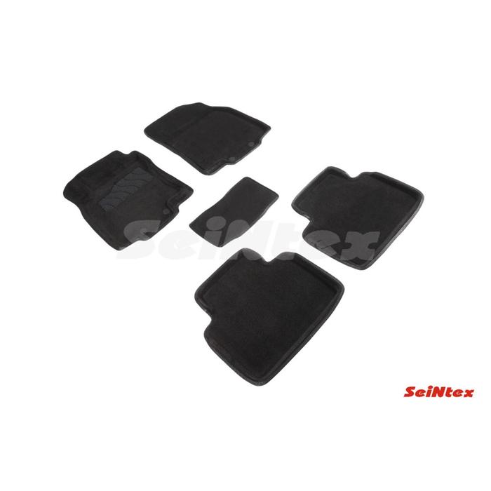 Коврики 3D для Renault Koleos II, 2017-н.в, черные , комплект накладки на передние противотуманные фары птф хром для renault koleos 2017