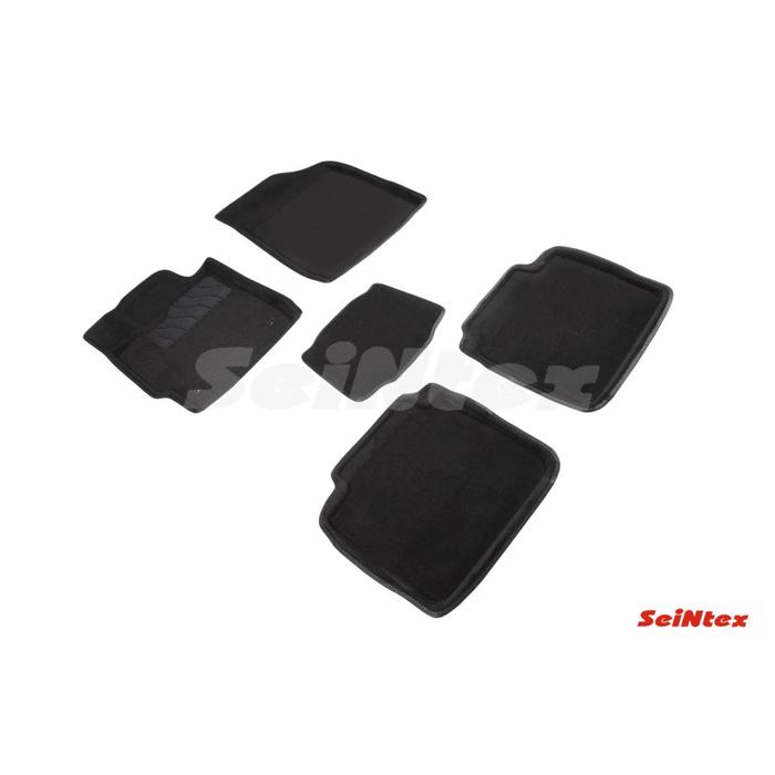 Коврики 3D для Toyota Camry VI, 2006-2012, черные , комплект ворсовые 3d коврики в салон seintex для toyota camry vii 2012 2018 черные