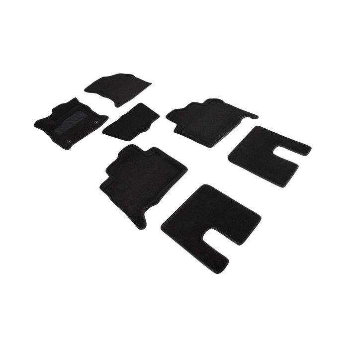 Коврики 3D для Toyota Fortuner II, 2017-н.в, черные , комплект коврики 3d для mazda cx5 ii 2017 н в черные комплект