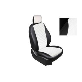 

Авточехлы для Hyundai Creta 2016-н.в, Ромб, белый , экокожа, набор