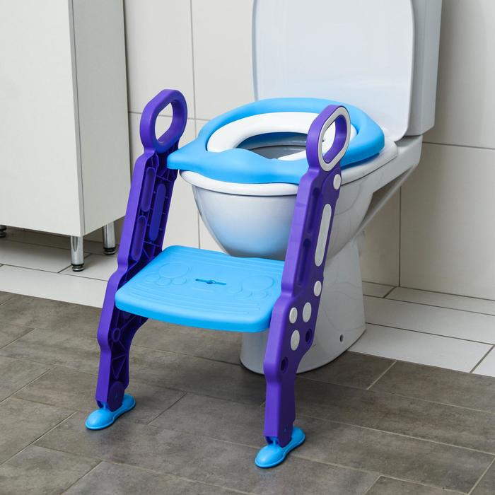 фото Детское сиденье на унитаз «абстракция», цвет голубой/фиолетовый
