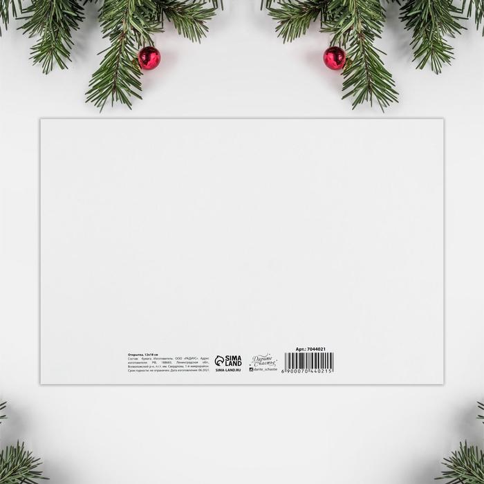 

Открытка «С Новым годом», ёлочные игрушки, 12 × 18 см