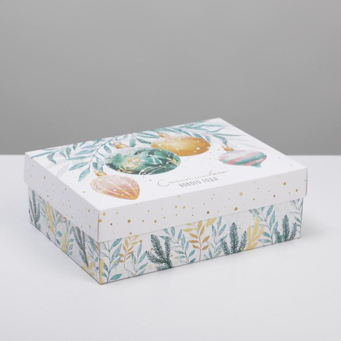 Коробка складная «Новогоднее волшебство», 21 × 15 × 7 см коробка складная фламинго 21 × 15 × 7 см