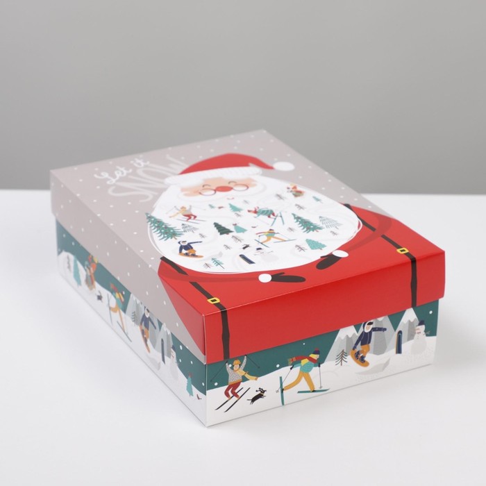 Коробка складная «Новогодние истории», 21 × 15 × 7 см коробка складная фламинго 21 × 15 × 7 см