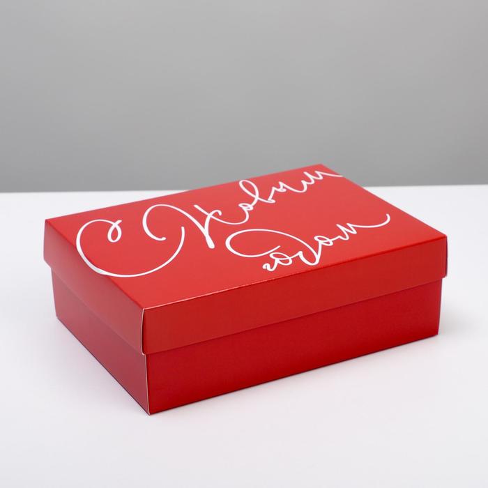 цена Коробка складная «Новый год», 21 × 15 × 7 см