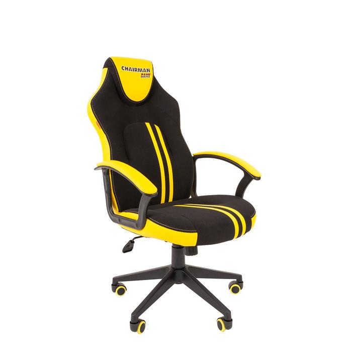 Игровое кресло Chairman game 26 черный/желтый