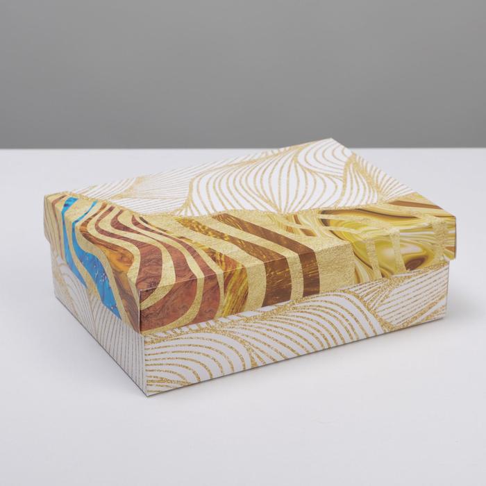 Коробка подарочная складная, упаковка, «Текстура», 21 х 15 х 7 см