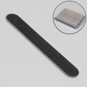 Пилка-наждак «Классика», на деревянной основе, абразивность 200, 10 см, фасовка 50 шт, цвет чёрный Ош