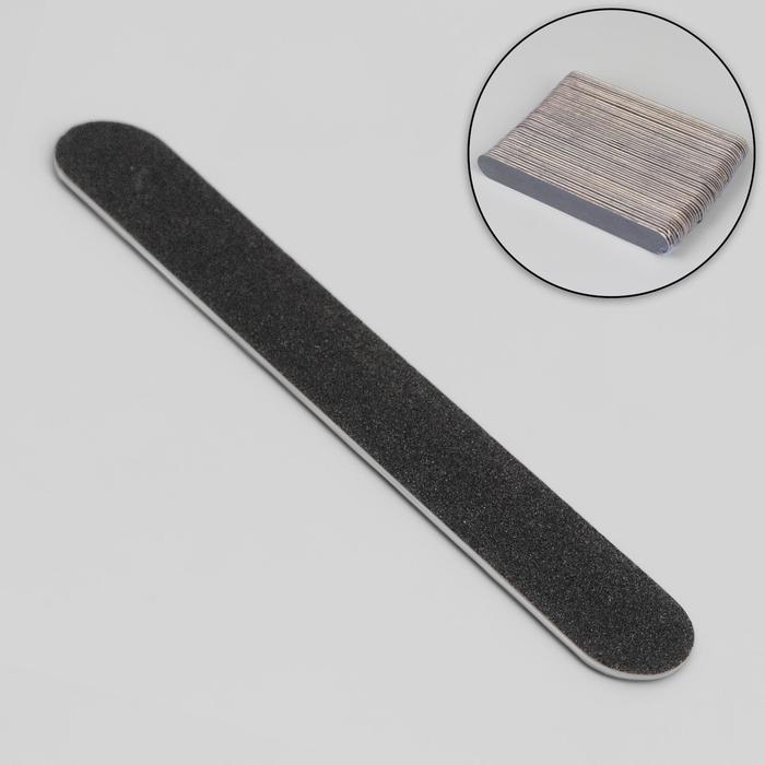 Пилка-наждак Классика, на деревянной основе, абразивность 200, 10 см, цвет чёрный