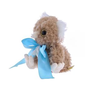 

Мягкая игрушка «Сова Лия в атласном голубом банте», темная, 24 см