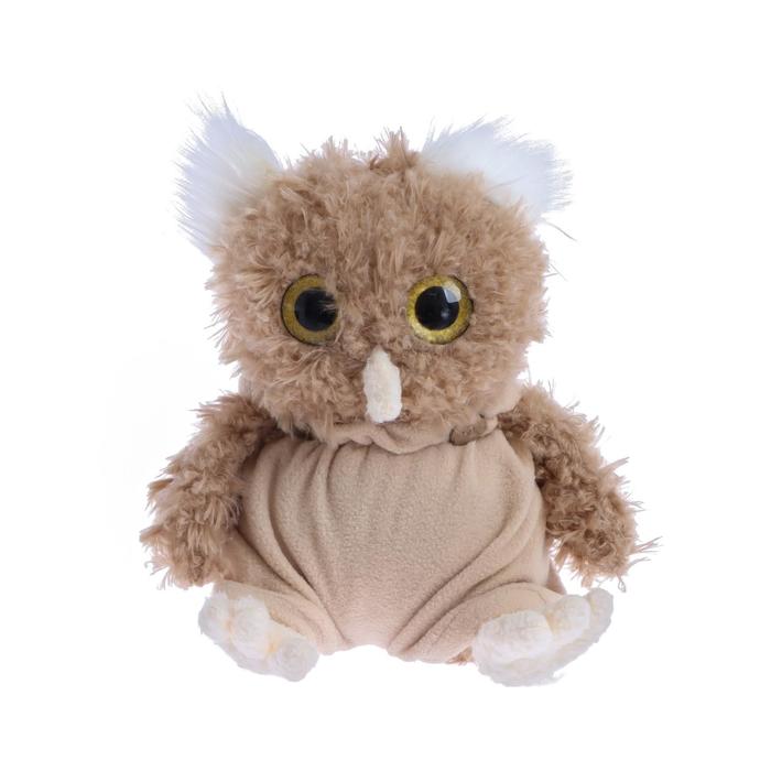 фото Мягкая игрушка "сова лия в бежевом комбинезоне" темная, 24 см 08184c24-64 unaky soft toy